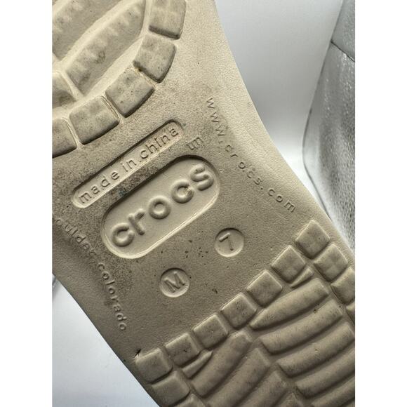 Crocs Triple Comfort Mens Size 7 Slip On Loafers Brown - Picture 7 of 8